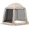 Beige 300D Oxford Pop Up Screen Tent 4-8 Person 6-Sided Canopy